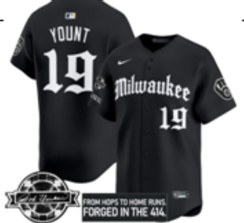 Women Milwaukee Brewers #19 Yount black Nike 2026 World Series jersey 1021010